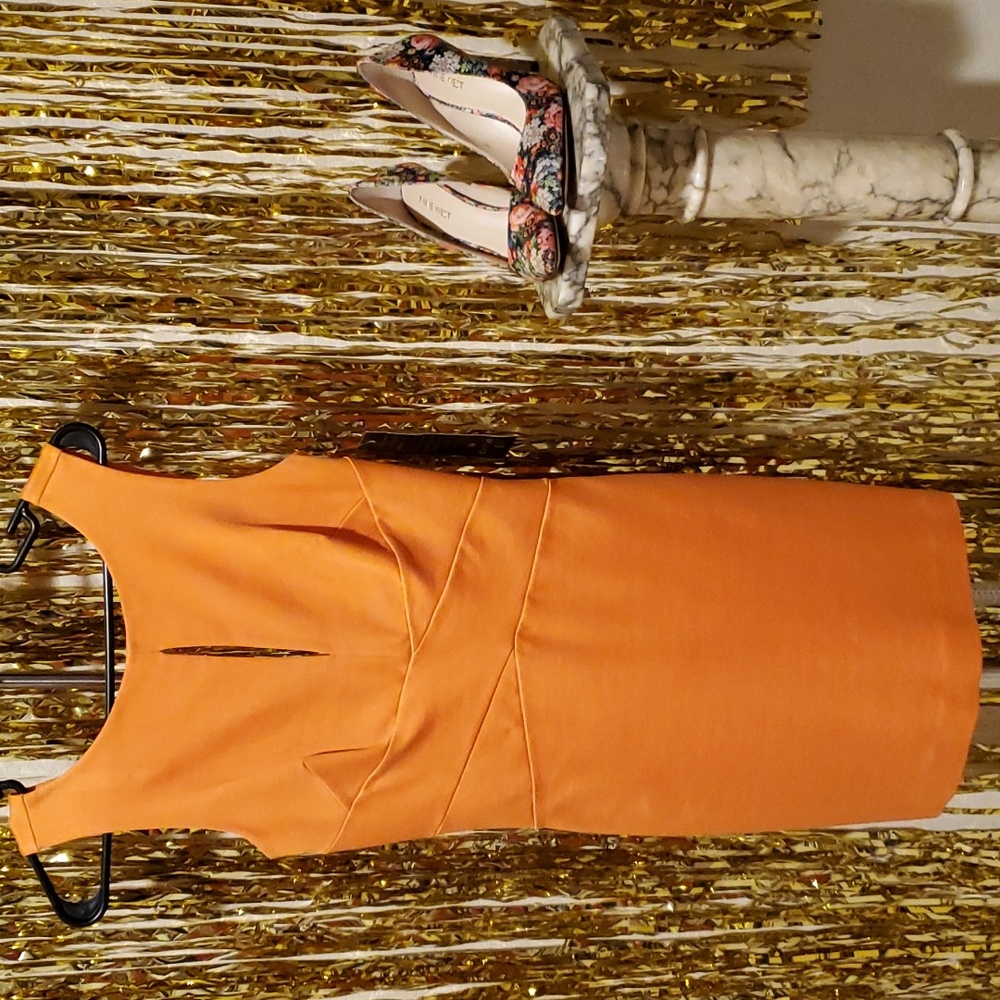 BEBE Sunkiss Orange Dress, Size XS